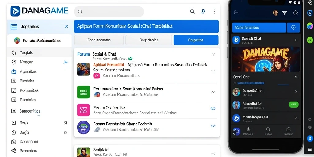 Tampilan antarmuka aplikasi Forum Komunitas yang menarik dan fungsional.
