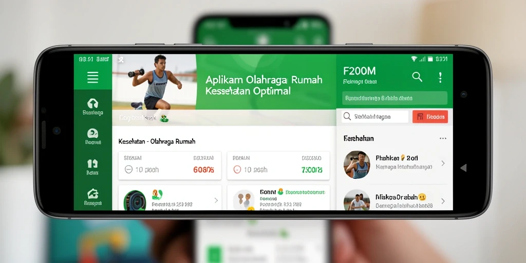 Antarmuka pengguna F200M yang menarik dan intuitif untuk olahraga rumah.