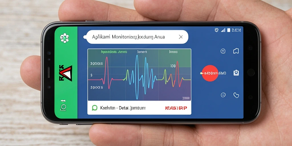 Tampilan antarmuka KAKRP untuk memantau detak jantung secara real-time.