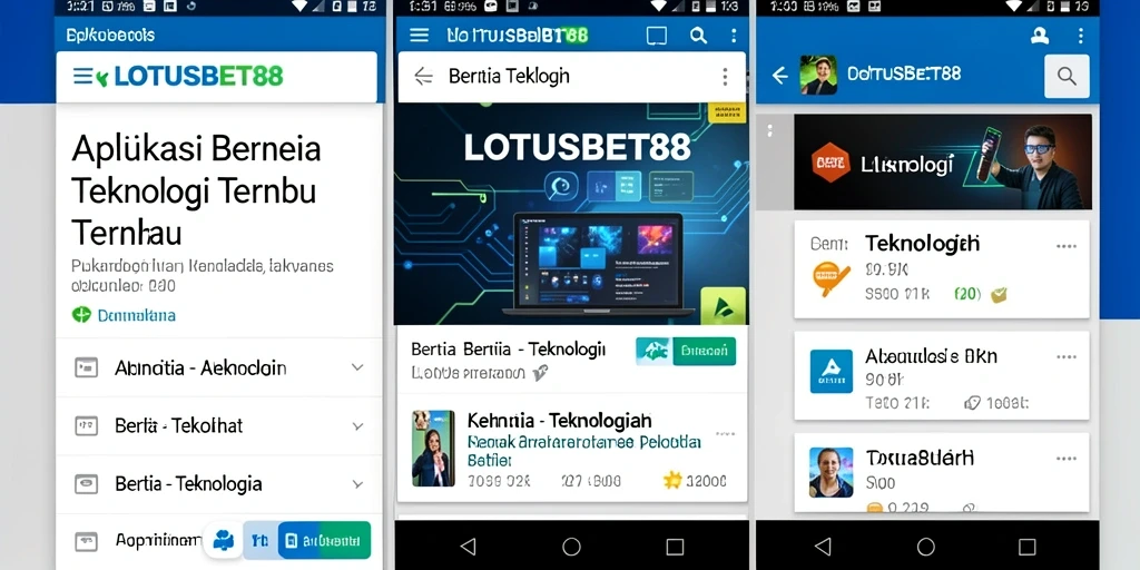 Tampilan antarmuka LOTUSBET88 yang modern dan informatif.