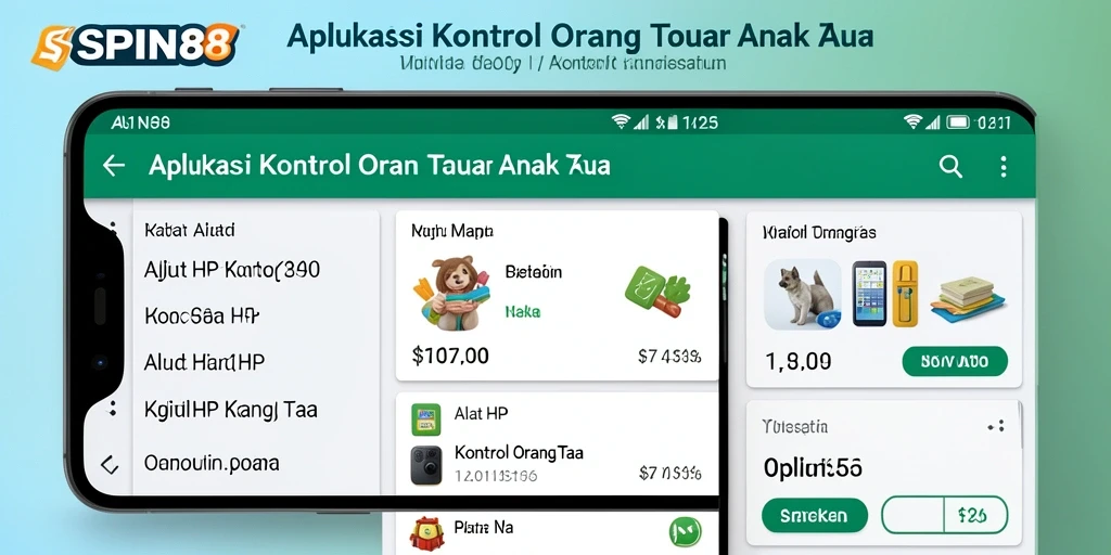 Antarmuka SPIN88 yang intuitif untuk kontrol orang tua.
